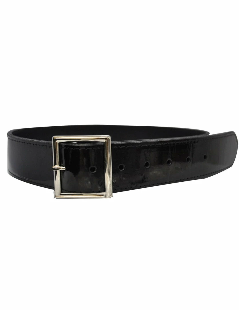 Smitty Black Patent 1 3/4" Leather Belt 3 Smitty Black Patent 1 3/4" Leather Belt