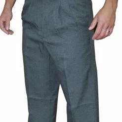 Smitty Expander Waistband Pleated Style Pant Charcoal Grey: Base, Plate Or Combo