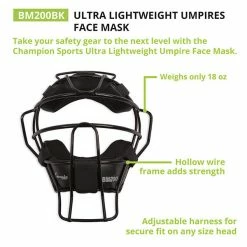 Champion Ultra Light Umpire Face Mask Face Masks & Helmets