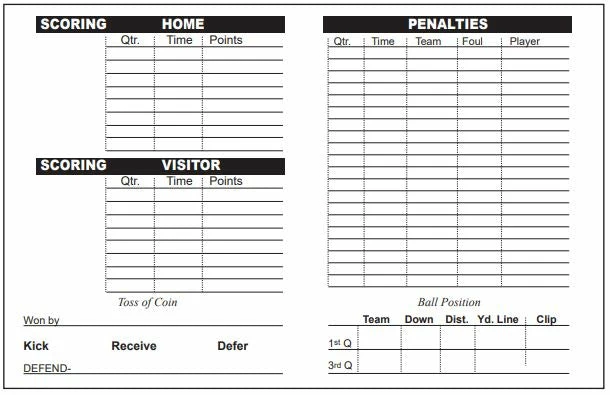 Stripes Plus Large Foldable Football Game Card 4 Stripes Plus Large Foldable Football Game Card