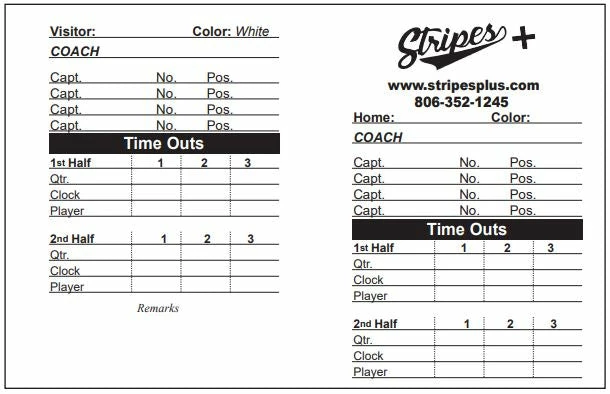 Stripes Plus Large Foldable Football Game Card 3 Stripes Plus Large Foldable Football Game Card