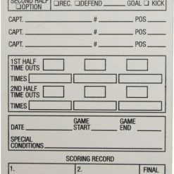 Cliff Keen Reusable Football Information Card
