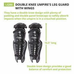 Leg Guards Champion Double Knee Umpire Leg Guard W/Wings 8 Leg Guards Champion Double Knee Umpire Leg Guard W/Wings