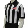 Smitty 2 1/4" Stripe Short Sleeve Football Shirt W/Flag Over Pocket