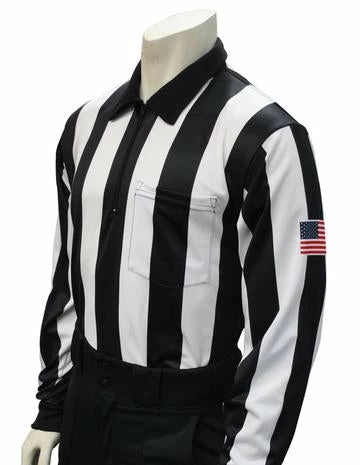 Smitty 2 1/4" Stripe Long Sleeve Football Shirt W/Flag On Sleeve 3 Smitty 2 1/4" Stripe Long Sleeve Football Shirt W/Flag On Sleeve