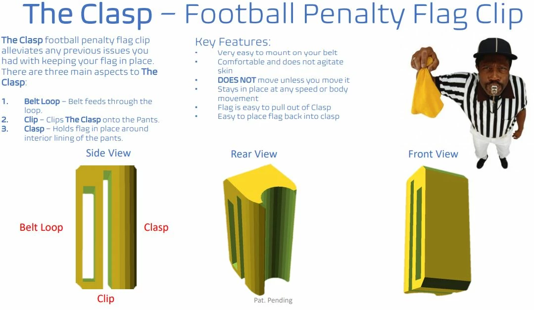 The Clasp - Football Penalty Flag Clip 5 The Clasp - Football Penalty Flag Clip